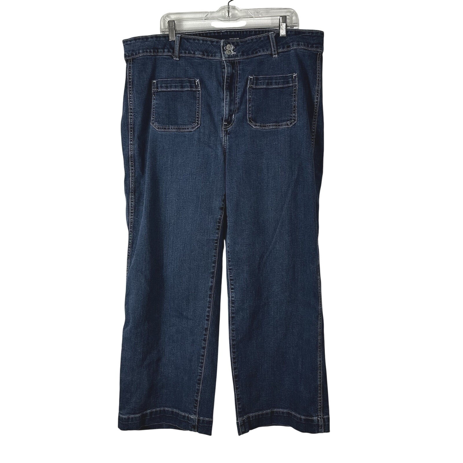 Old Navy Jeans Extra High-Rise Sky Hi Wide Leg Denim Blue Women's Size 20 Slouch